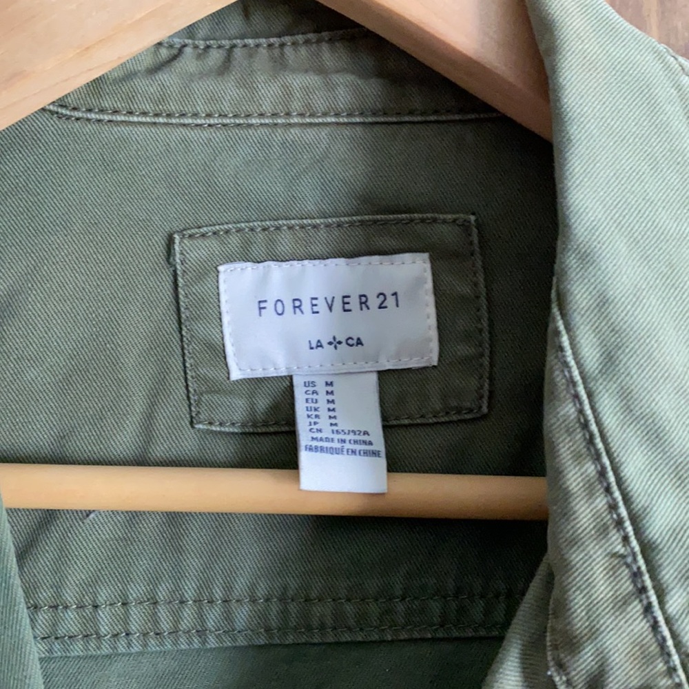 Army green button up - Picture 2 of 4
